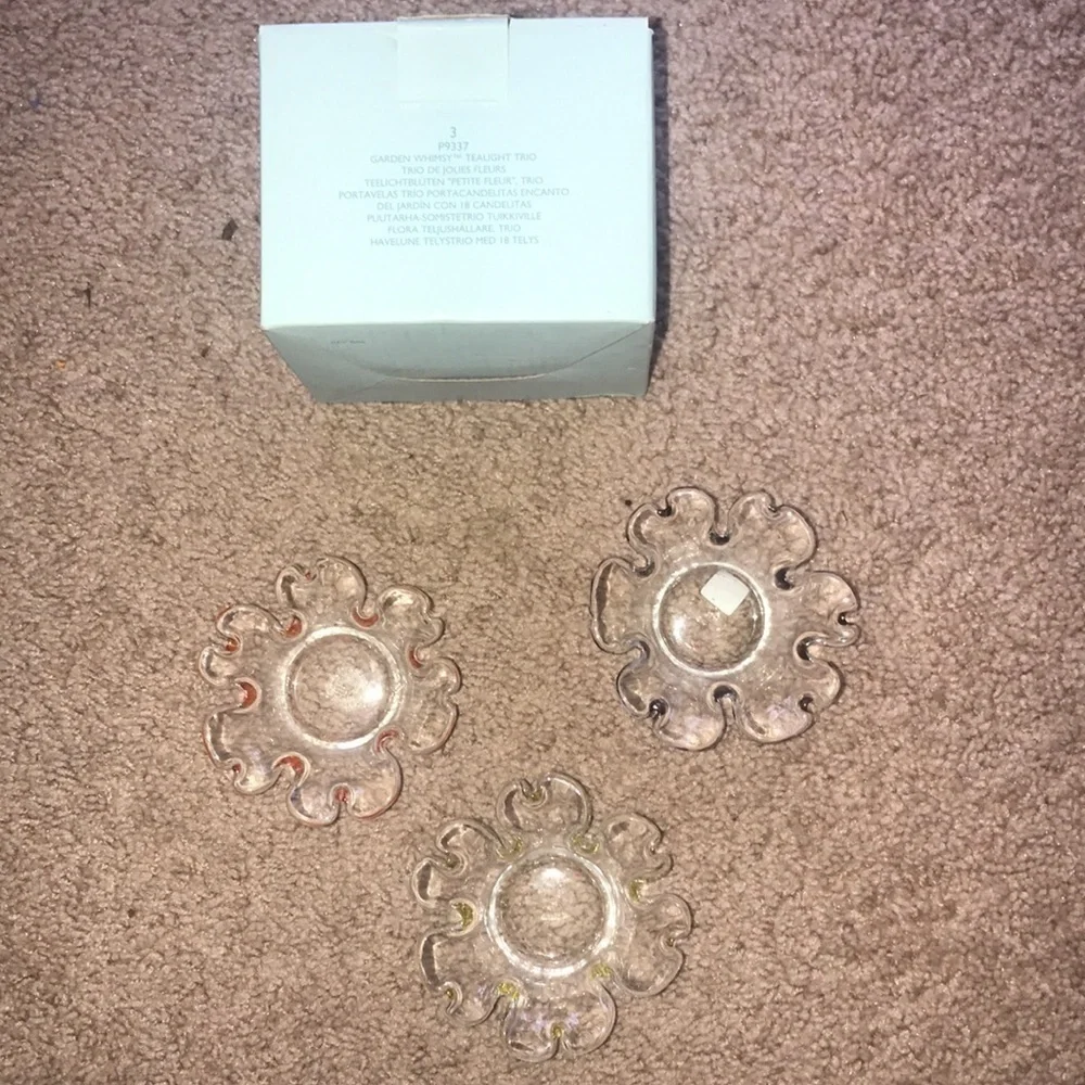 PartyLite garden whimsy tea light trio NIB - Picture 3 of 7